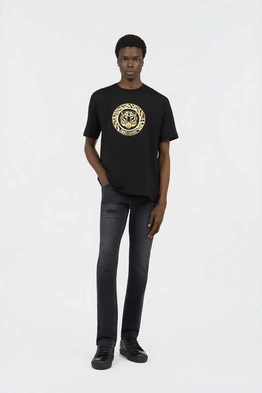 JC Black T-Shirt With Logo BLACK RRT934-RR196