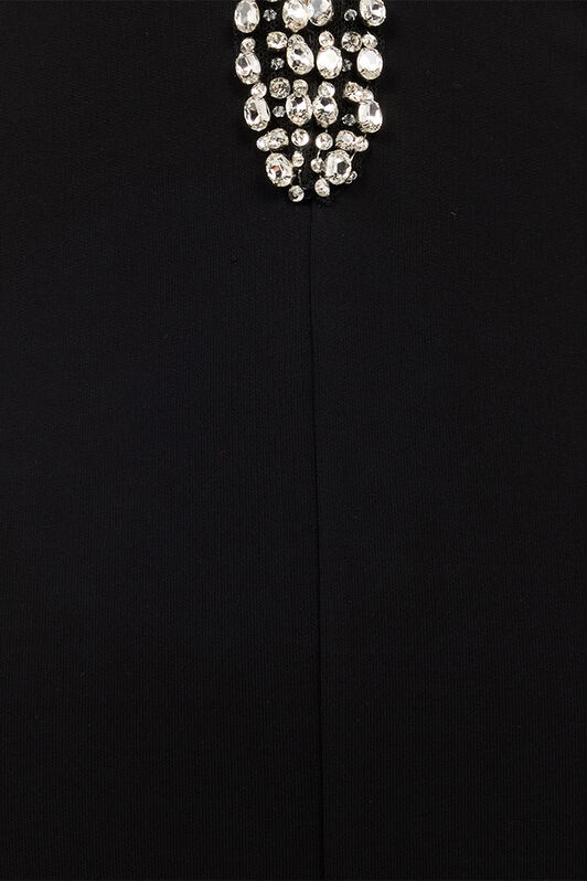 RC Mini Dress With Cut-Out And Bejeweled Neckline Black UKR161-JE034