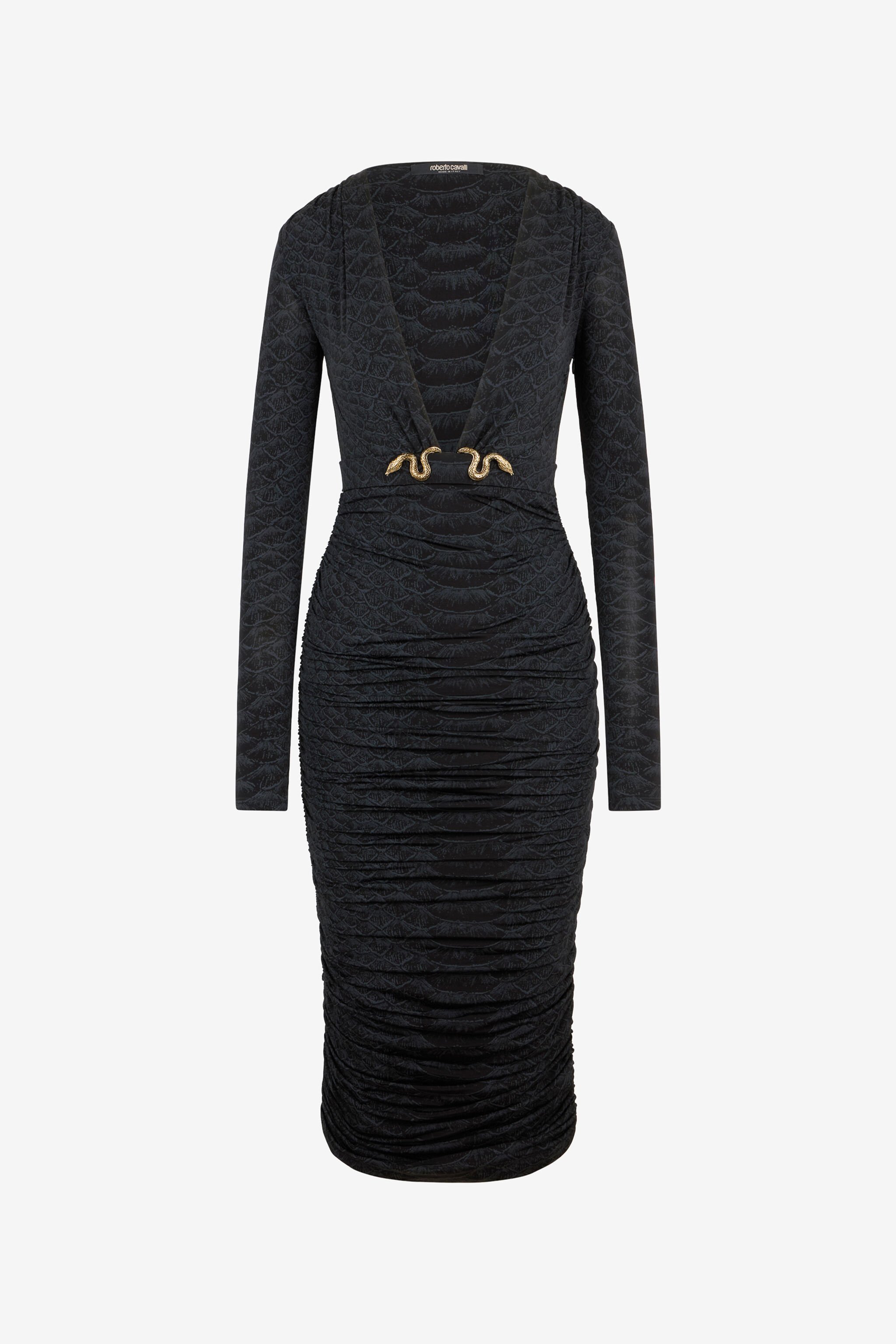 RC Robe Midi Imprimé Serpentine BLACK XQT122-NLS36