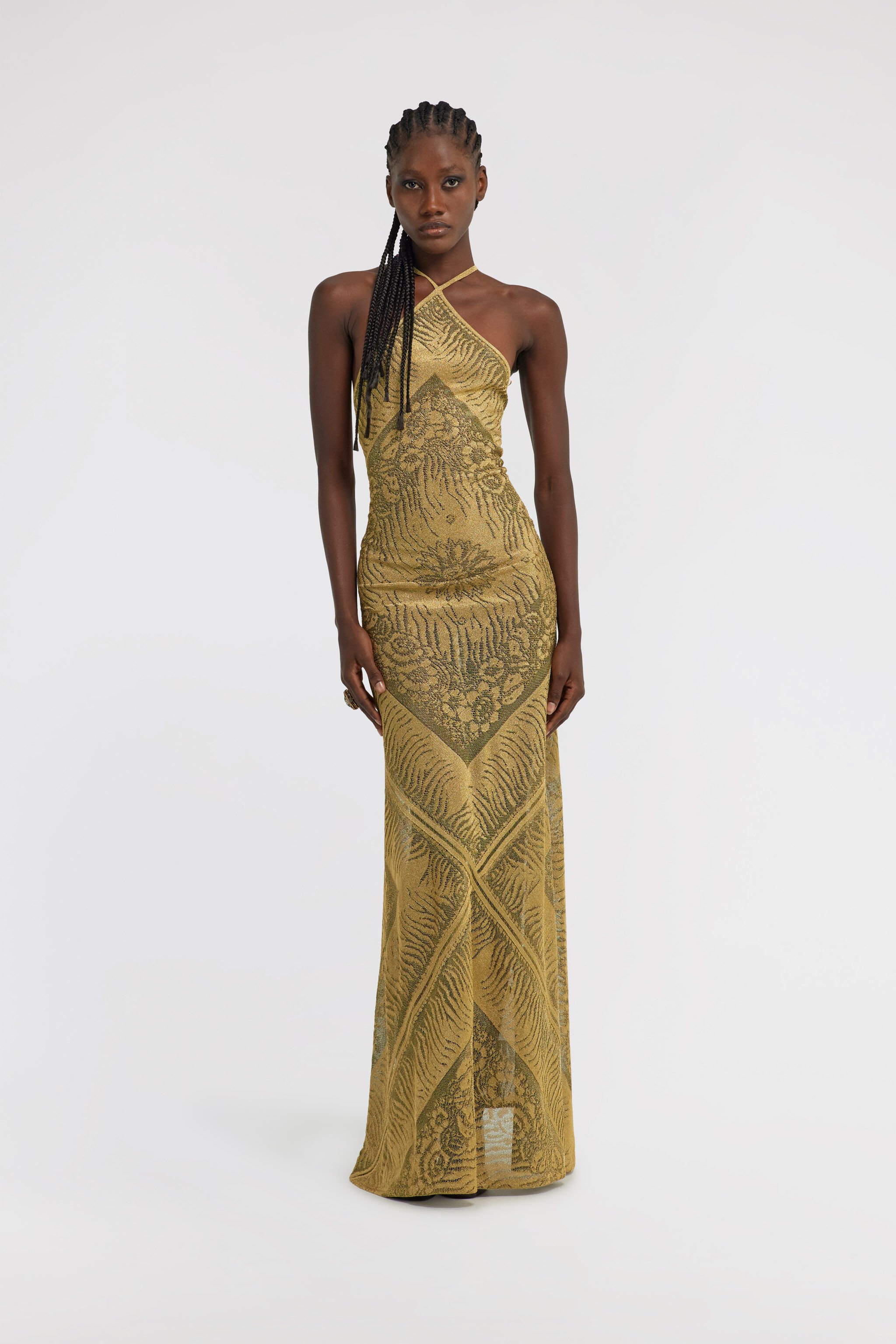 RC Long Dress Gold TKM107-MI030