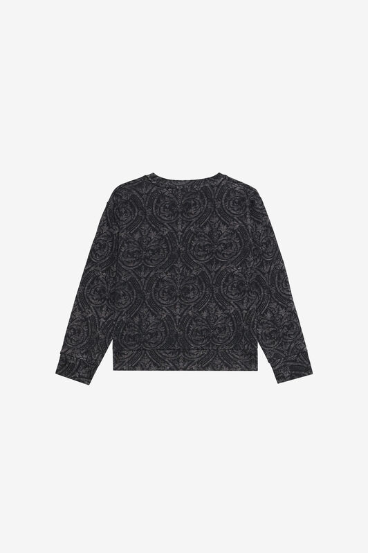 JU Black Sweatshirt with Floral Print BLACK VJT67A-5OP29
