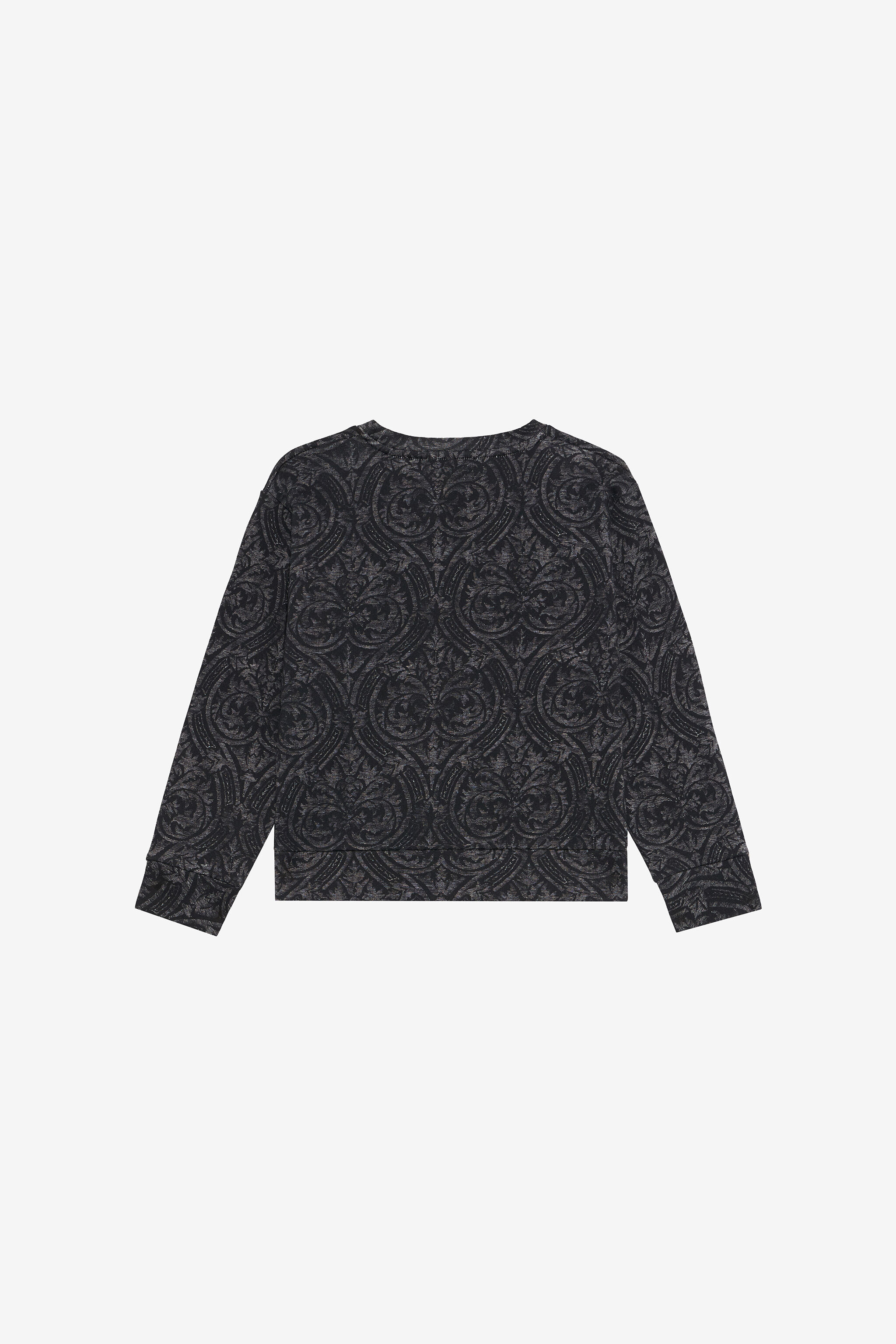 JU Black Sweatshirt with Floral Print BLACK VJT67A-5OP29