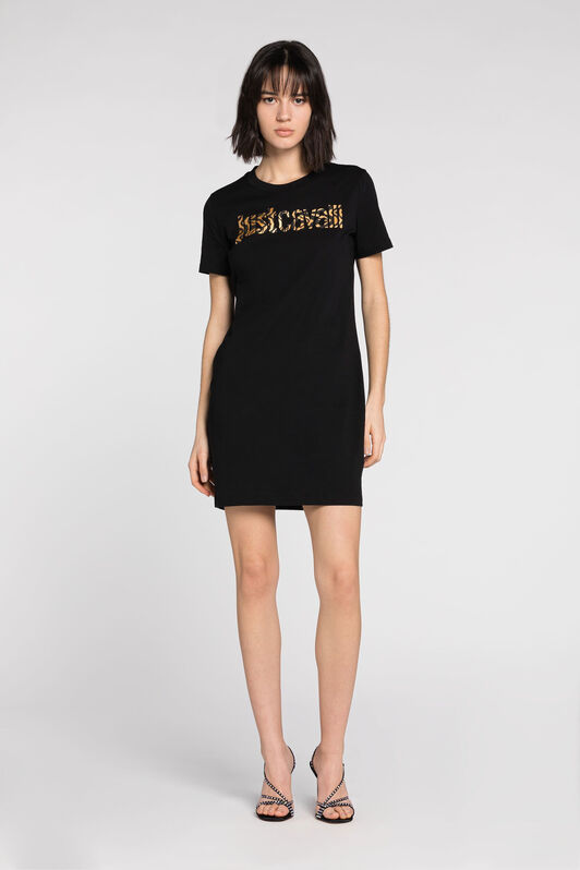 JC Mini-robe à logo Just Cavalli imprimé NOIR Q61537-Q0440