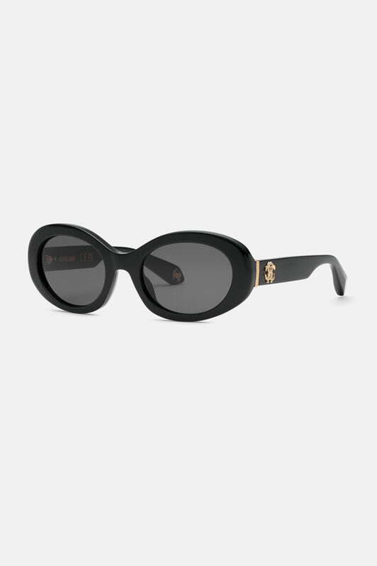 RC Sunglasses with snakeskin effect metal trim SHINY BLACK UALD37-ID234