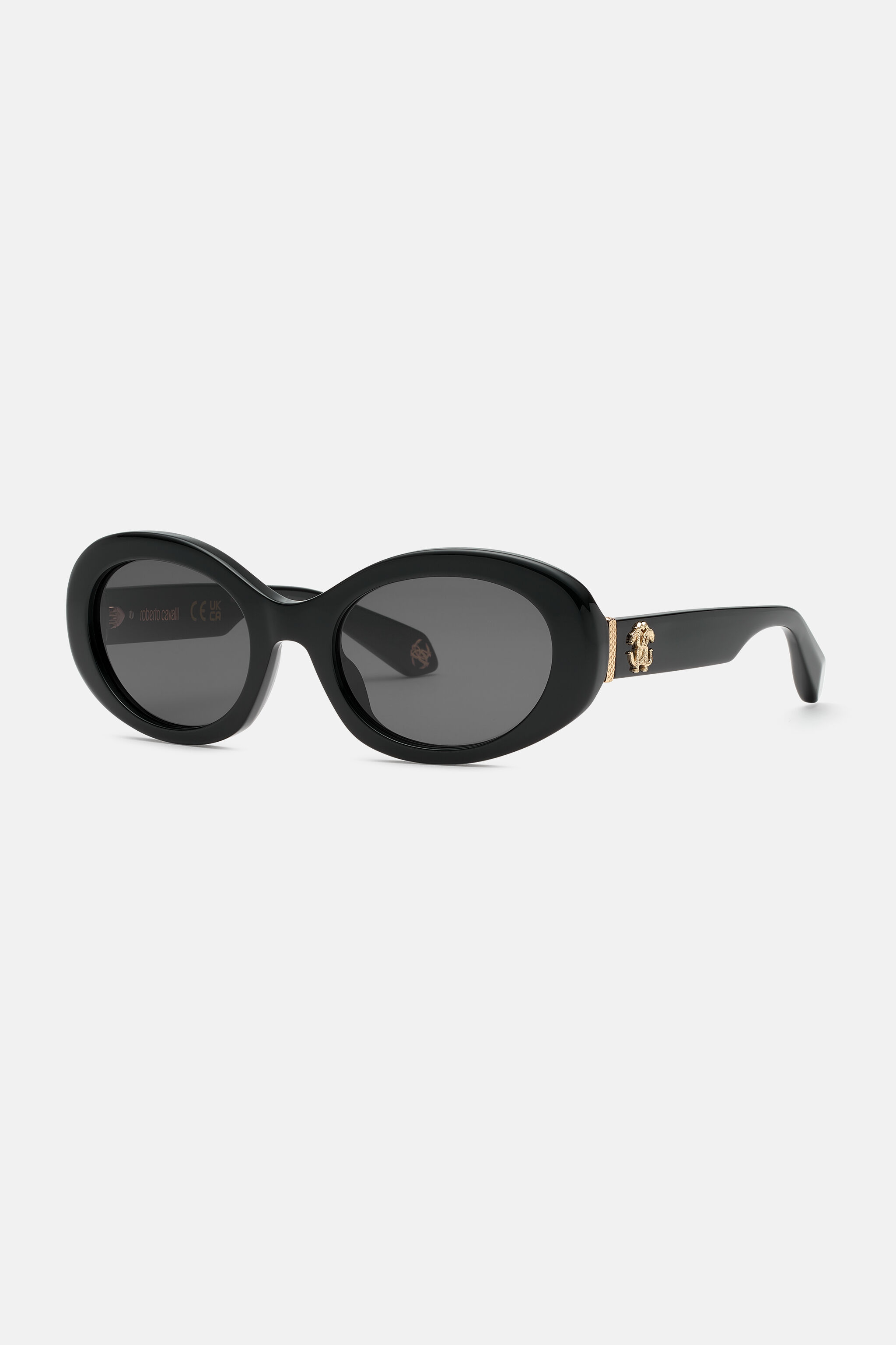 RC Sunglasses with snakeskin effect metal trim SHINY BLACK UALD37-ID234