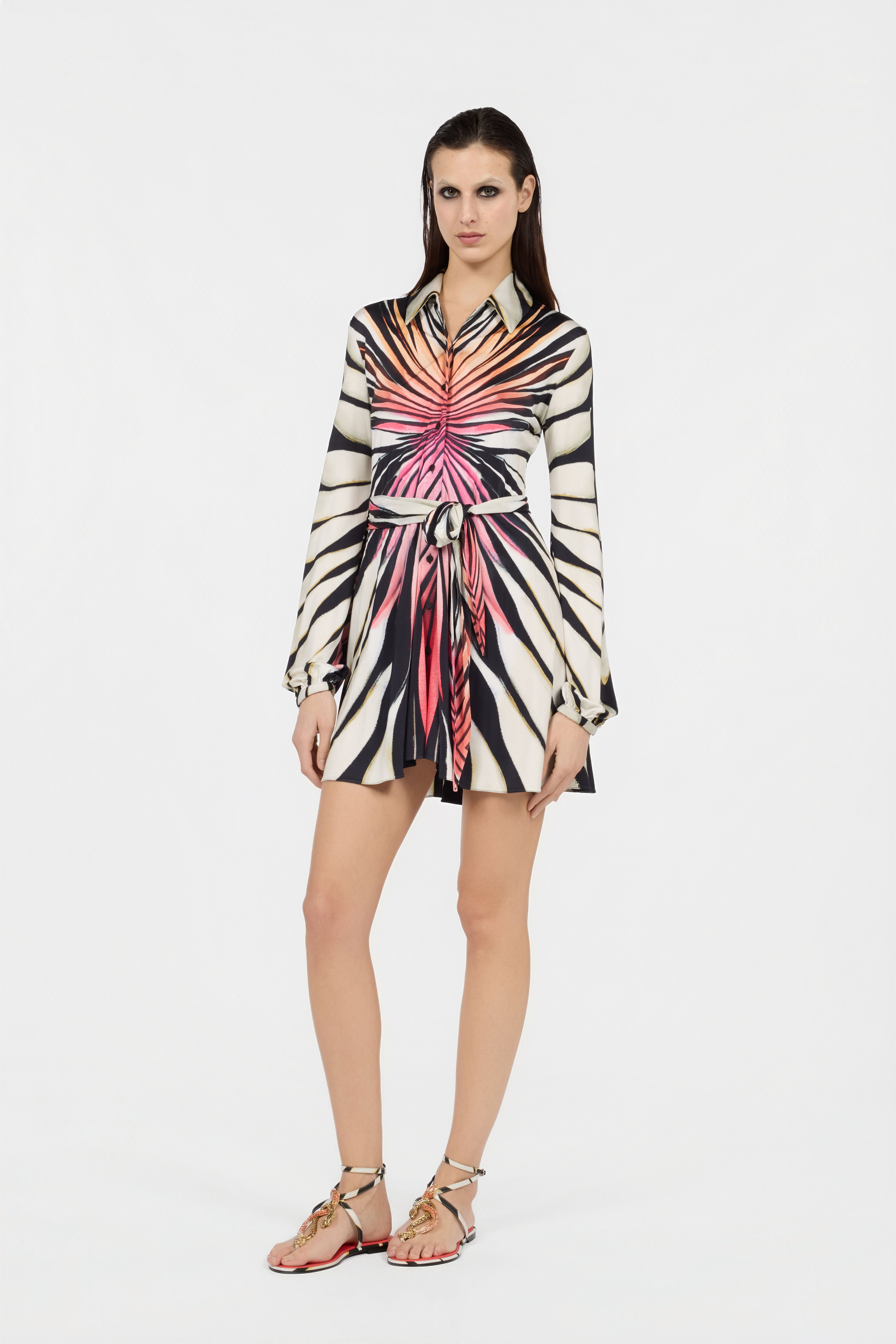 RC Ray Of Paradise Print Mini Dress CORAL XKT108-NUM33