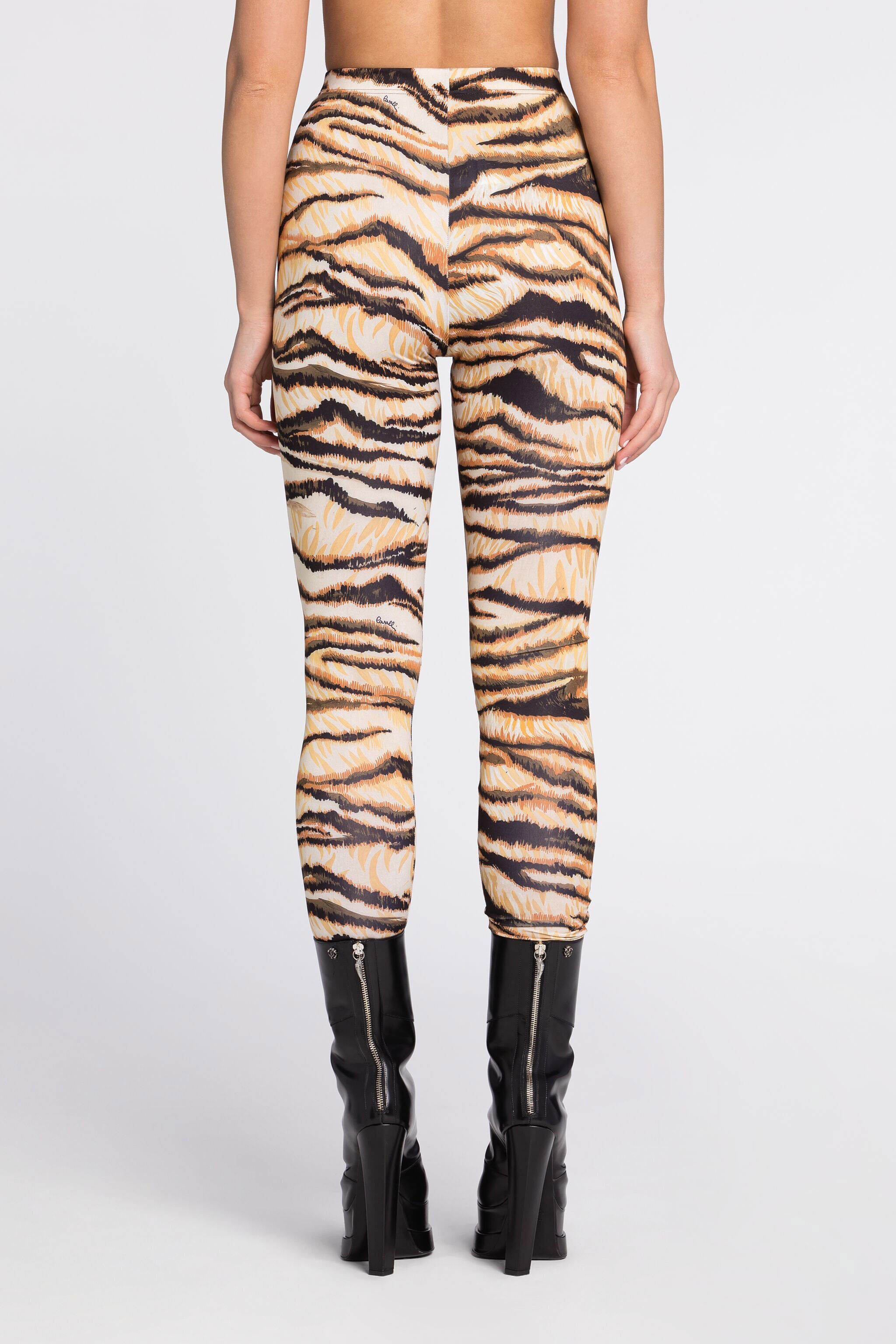 RC Tiger-Print Leggings Light Brown RKT25A-LNH36