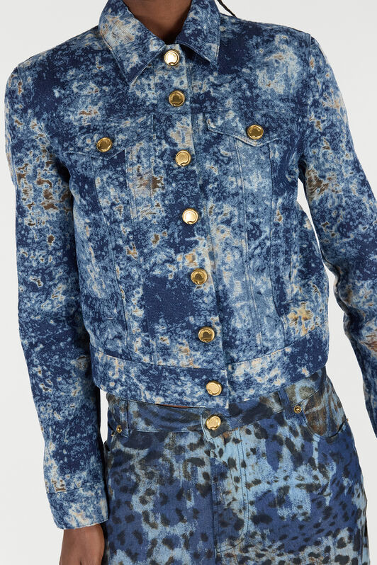 RC Giacca In Denim Con Scoloriture RC Giacca In Denim Con Scoloriture BLU SCURO VKJ450-VT012