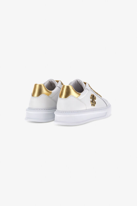 RC Sneakers con Monogram RC Bianco/Oro SKS036-PZB23