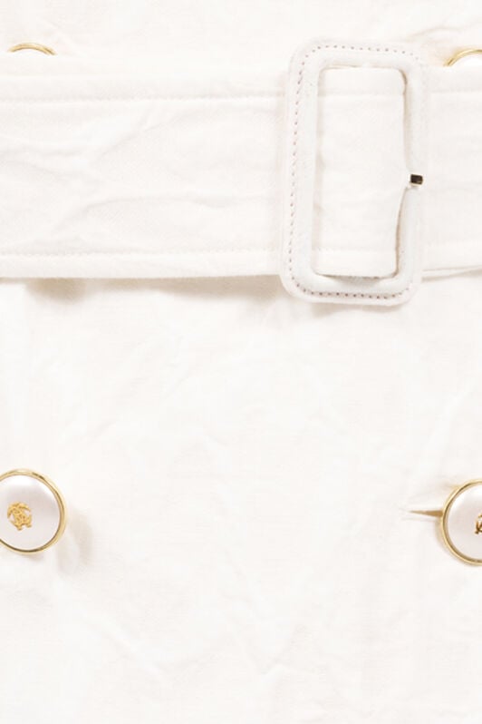 RC Trench in Jacquard di cotone con motivo Leopardato WHITE WQT503-CH090