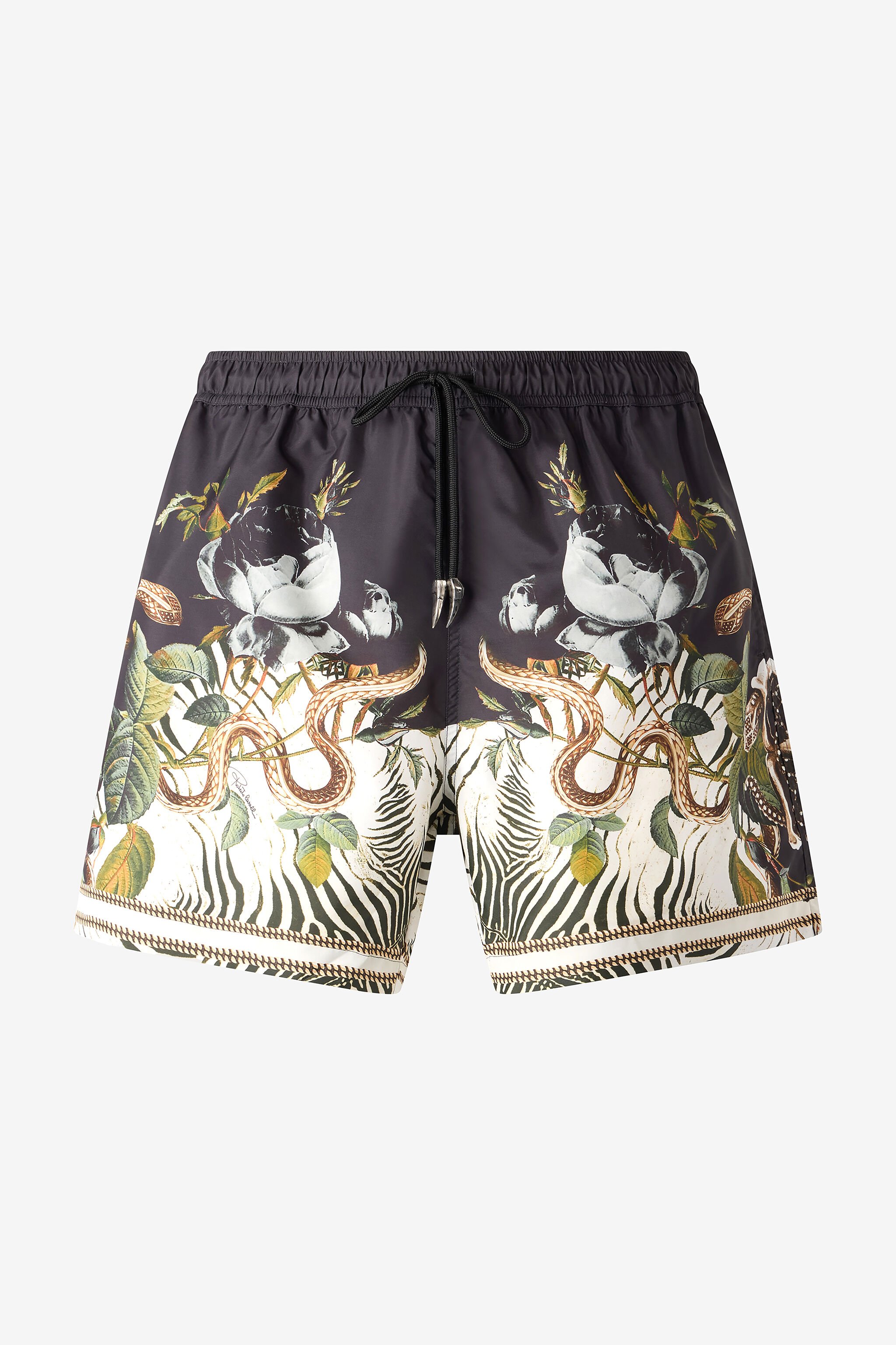 RC Badeshorts Mit Print Animalier Und Fang Schwarz/Weiß URH00S-5RN71