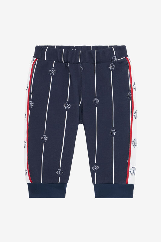 JU Blue Track Pants with RC Monogram and Stripes NAVY VJT208-5OP27