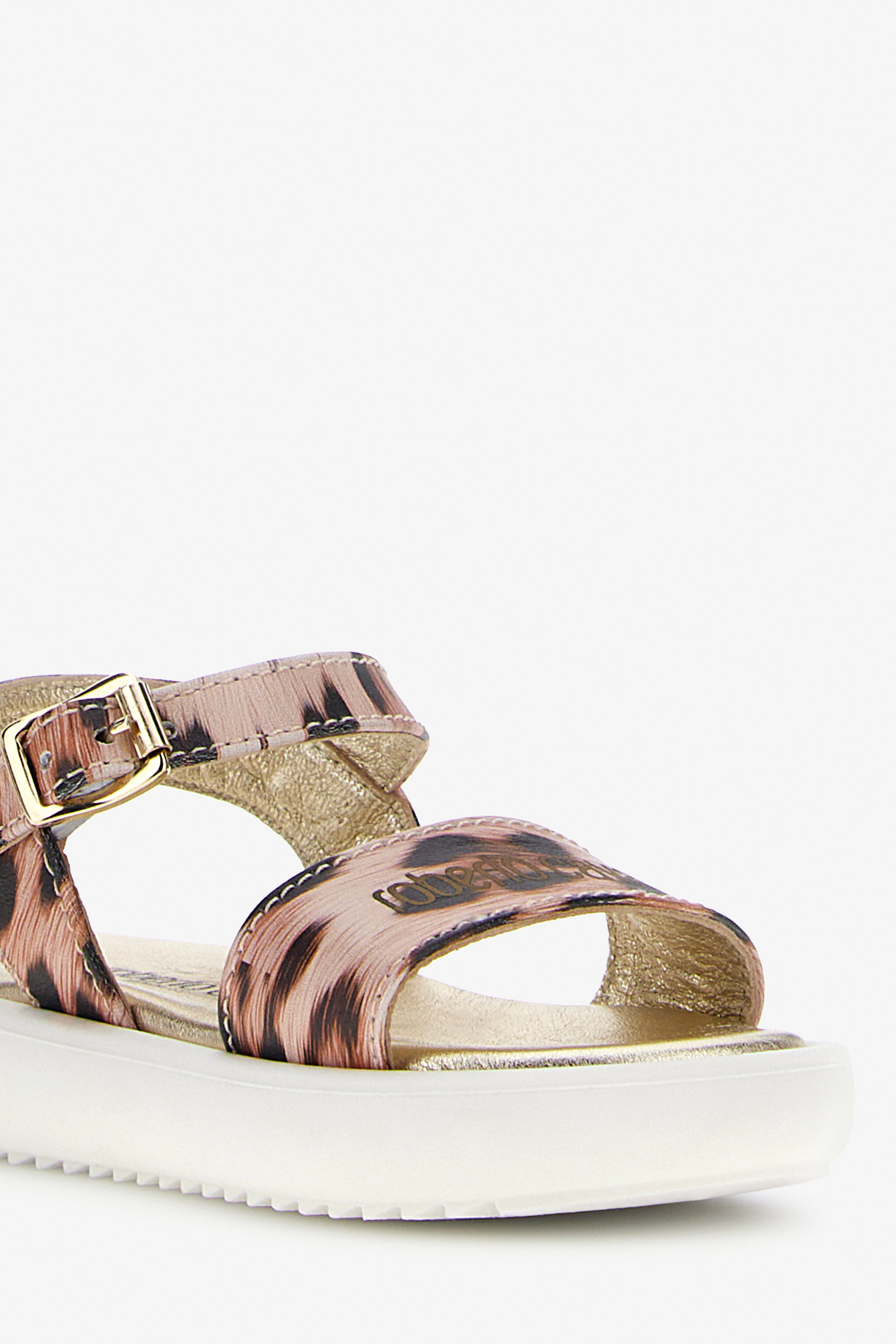 JU RC Logo Sandals JAGUAR/GOLD SJS00B-PZJ02