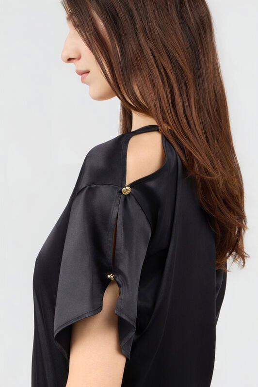 RC Top Negro De Seda Con Aberturas BLACK SOT60E-SE005