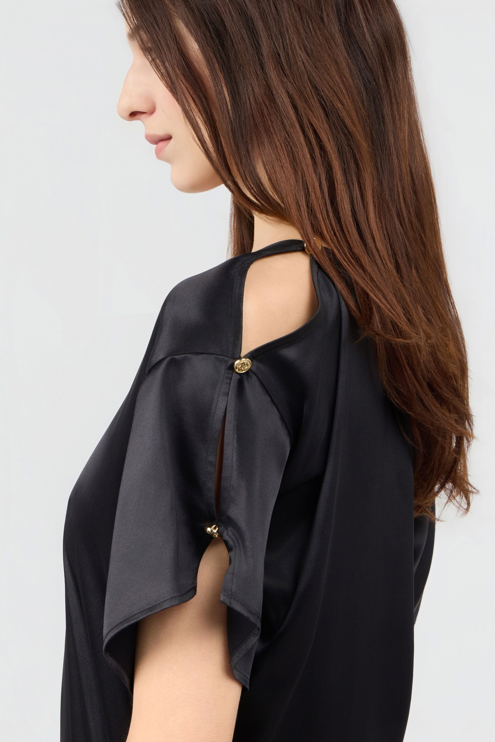 RC Top Negro De Seda Con Aberturas BLACK SOT60E-SE005