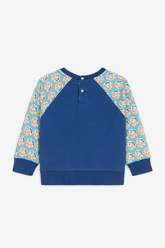 JU RC Monogram Cotton Sweatshirt Blue RJT90E-CF050