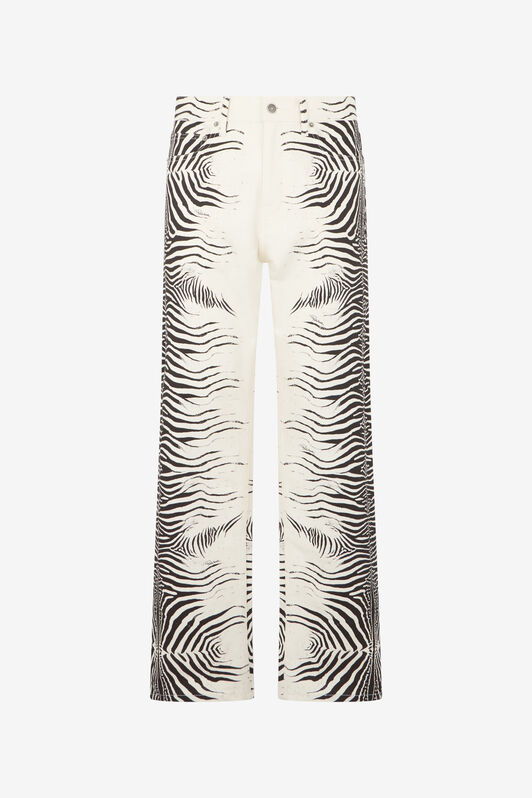 RC Zebra Print Denim Jeans WHITE/BLACK ZEBRA SOJ20T-DL008