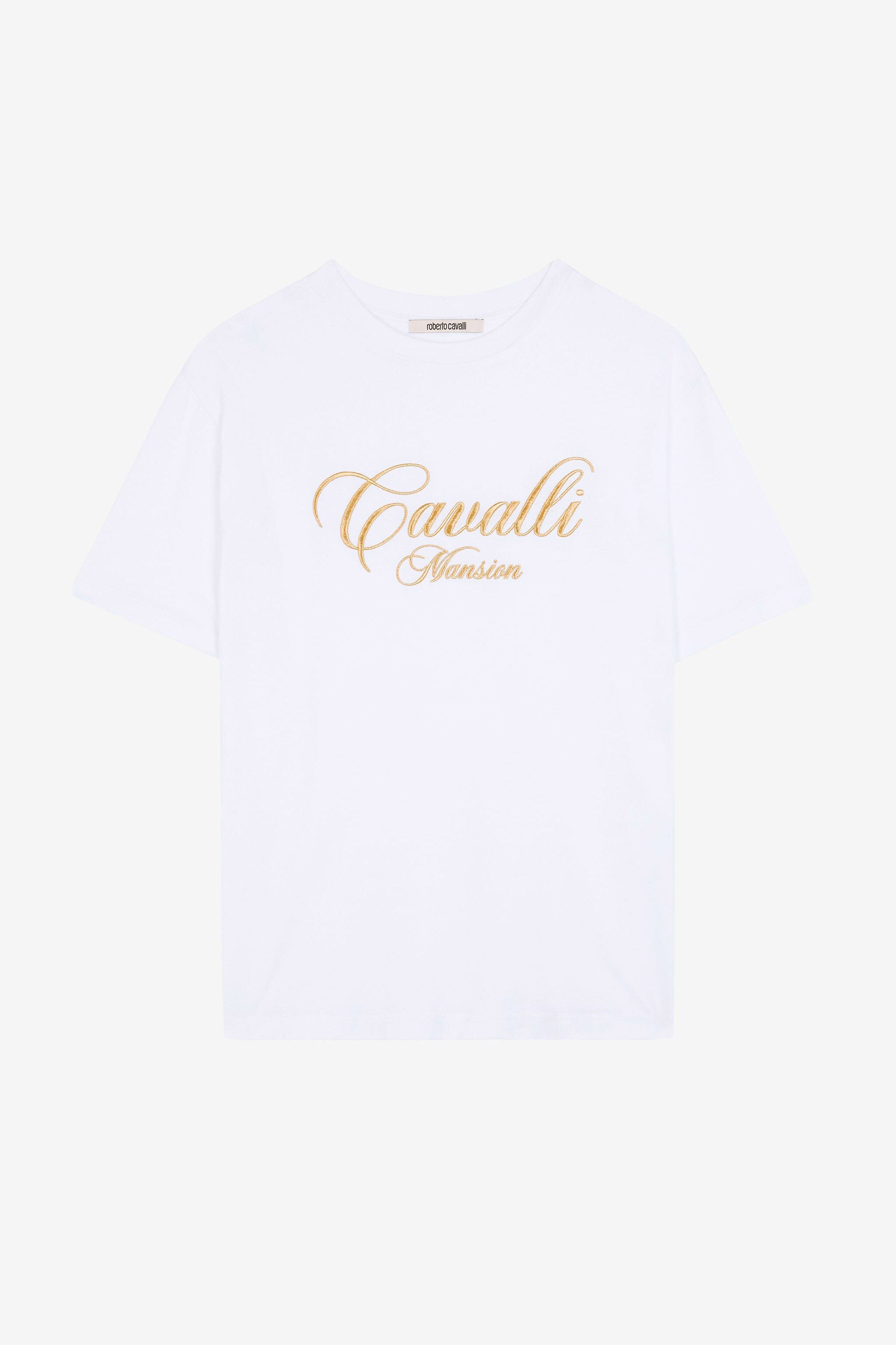 RC Logo-Embroidered Cotton T-Shirt White OKT61A-JD060