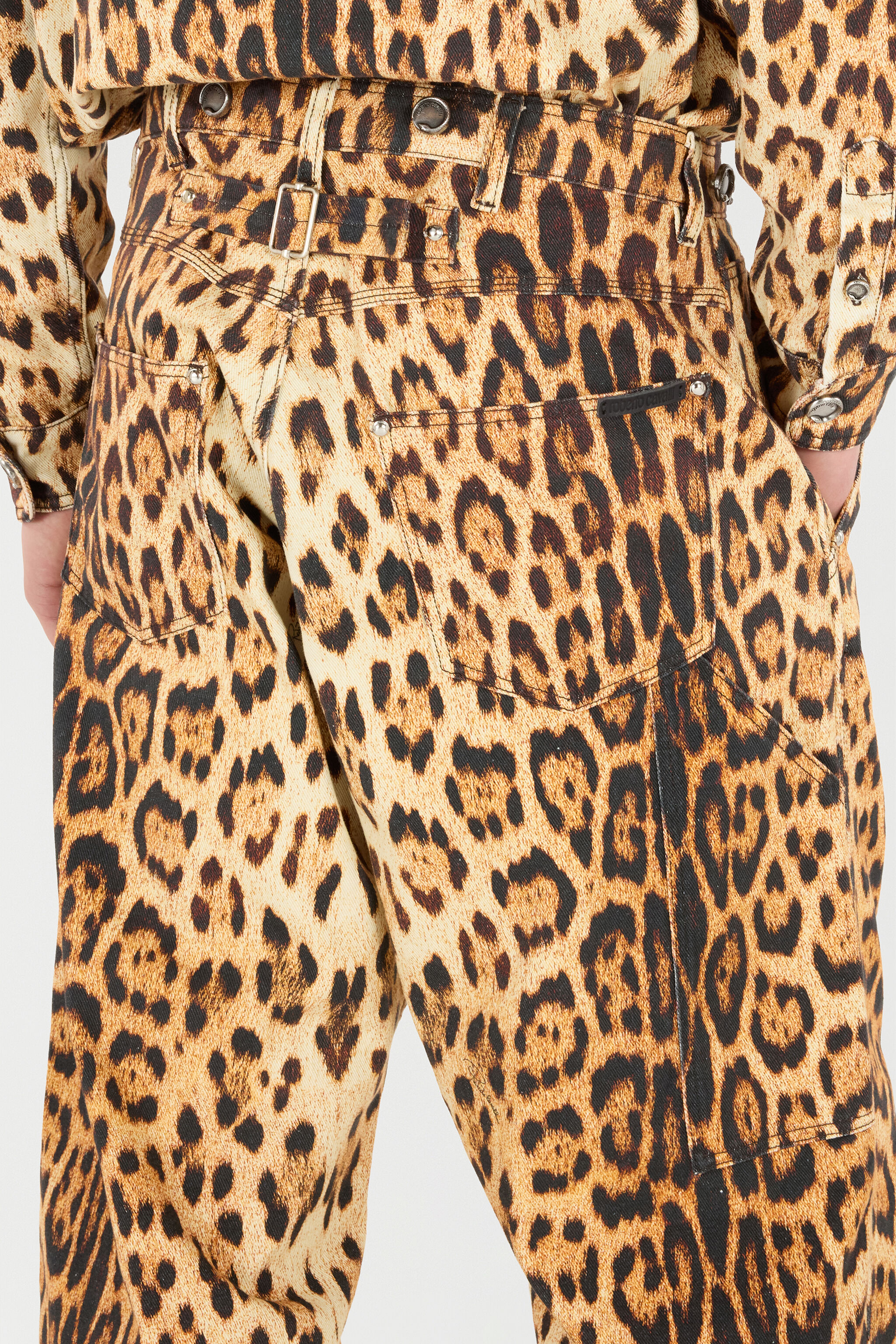 RC Jeans with All-Over Leopard Skin Print Brown VRJ232-4NP73
