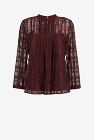 ${brand} Just Cavalli Check-Jacquard Pleated Top ${colorDescription} ${masterID}