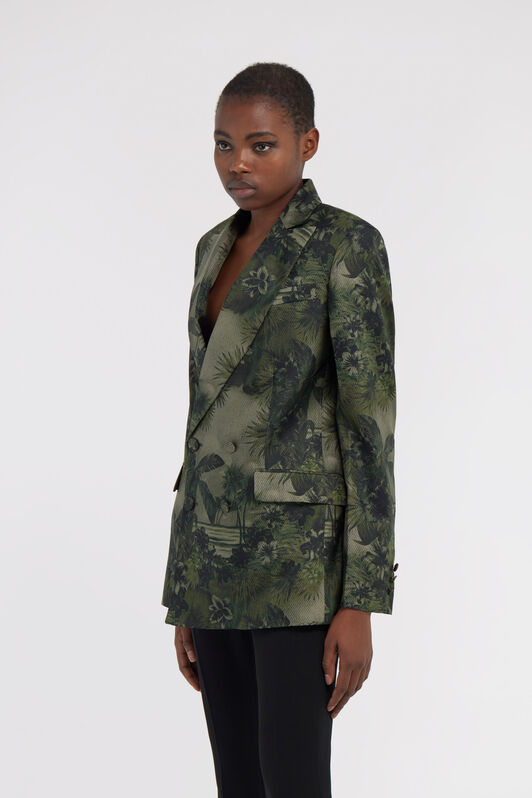RC Hawaii Green print blazer Dunkelgrün SKT400-4QI84
