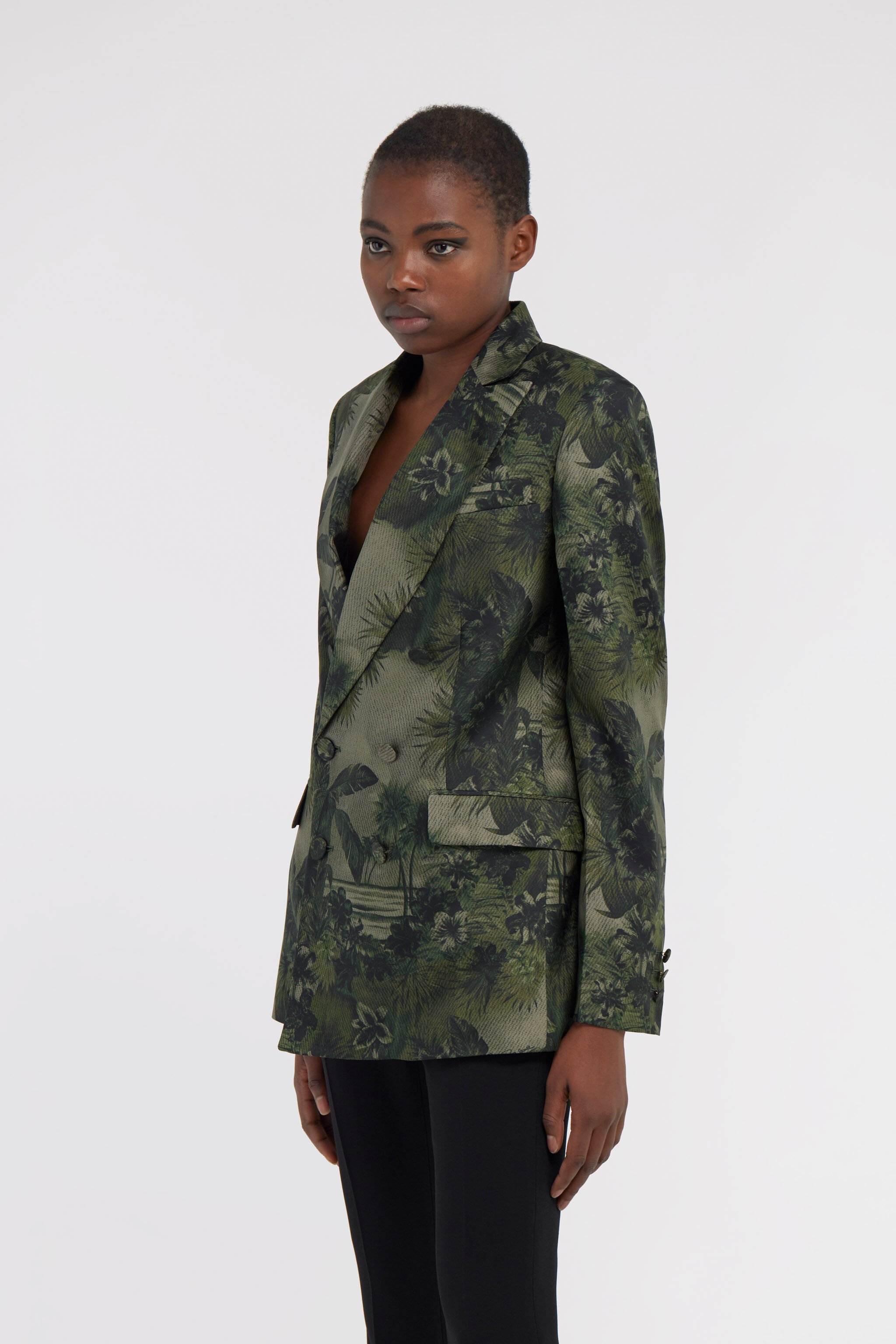 RC Hawaii Green print blazer Dunkelgrün SKT400-4QI84
