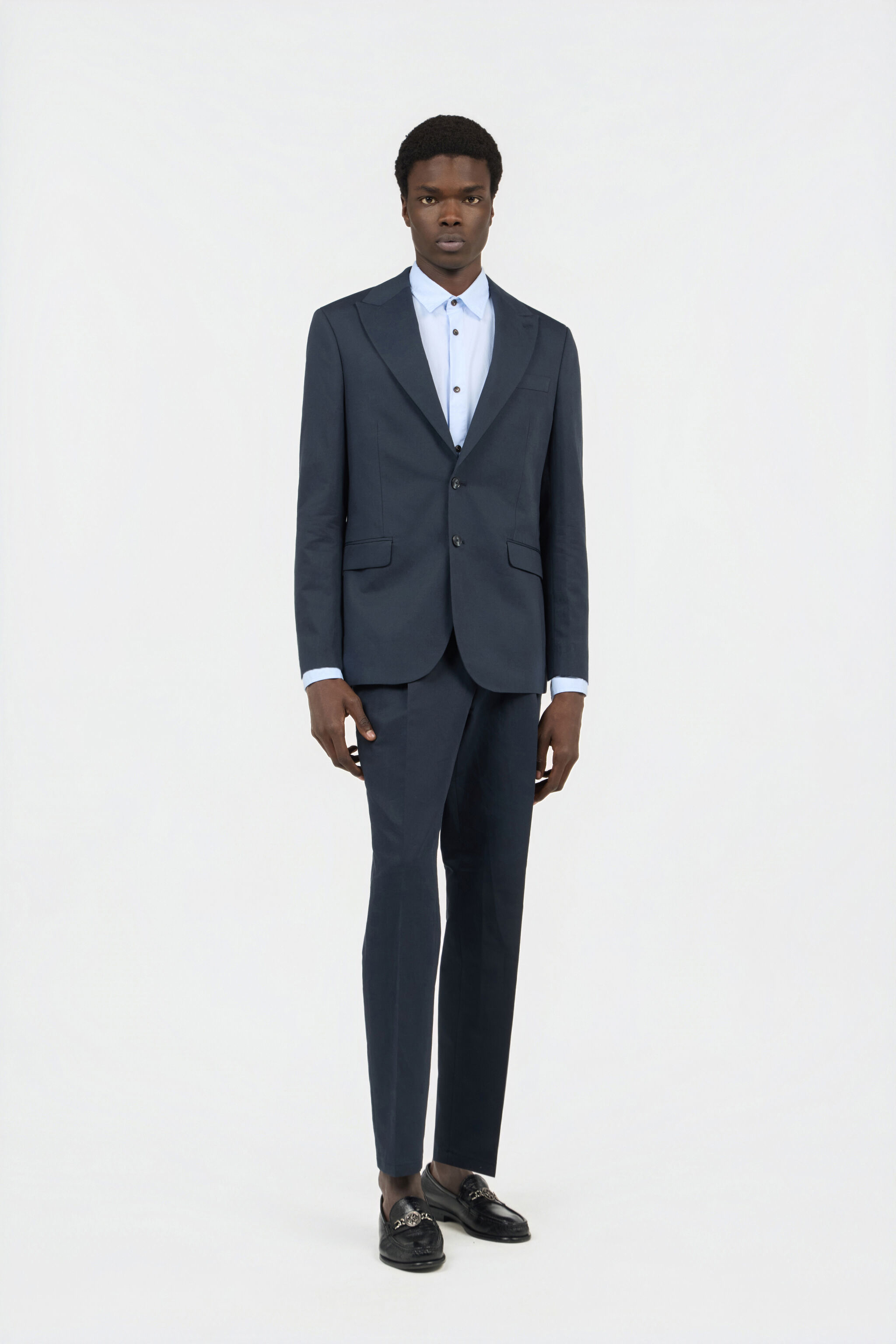 RC Blue Cotton and Linen Suit BLUE SOT40F-LG026