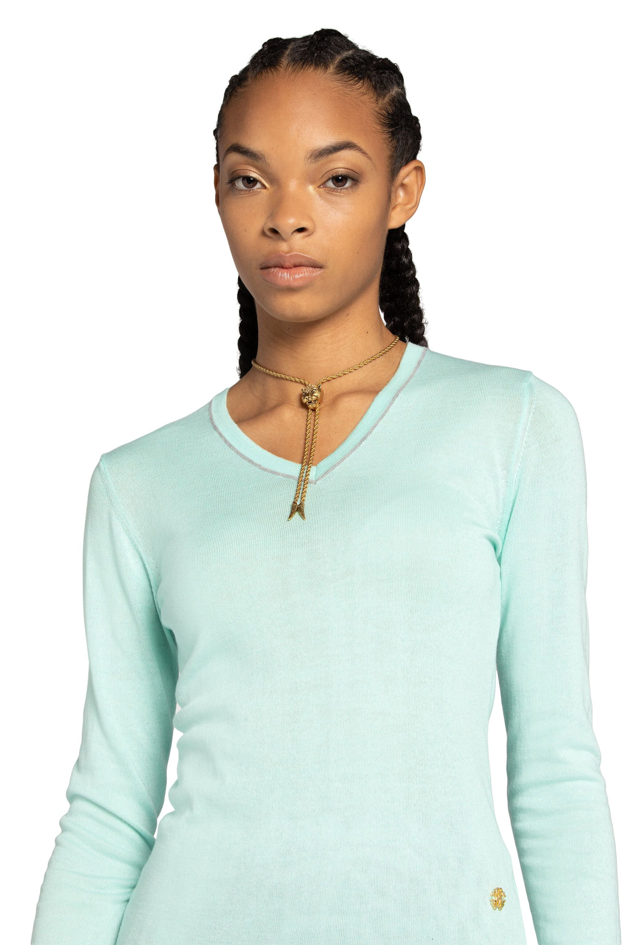 RC V-Neck Sweater Hellblau ESM652-MG007