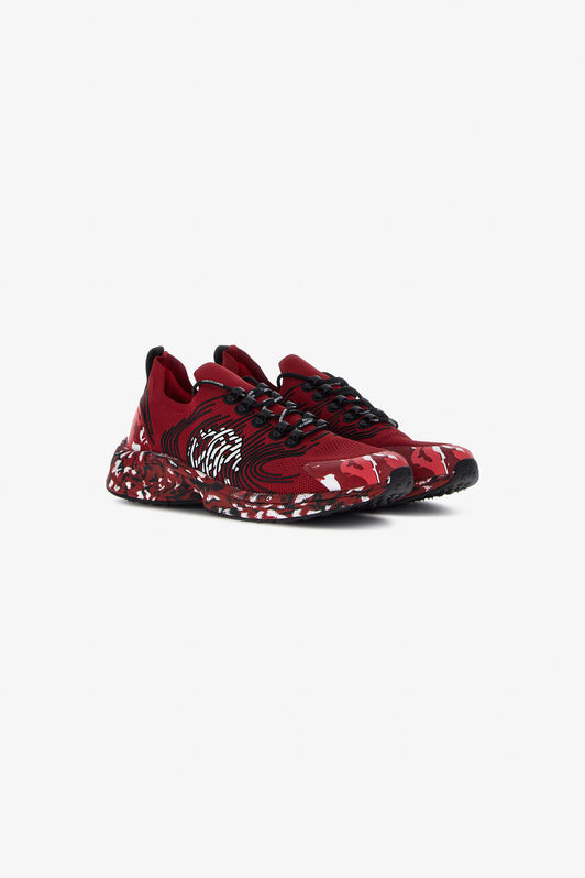 RC Sneakers with Monogram Mirror Snake RC Sneakers with Monogram Mirror Snake Red JSS02A-FT003