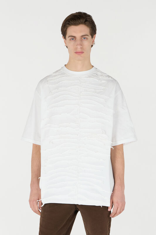 RC Camiseta con textura motivo cebra Blanco URT62N-JD060