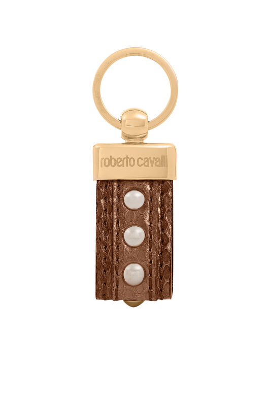 RC Stud-Embellished Snakeskin Keyring RC Stud-Embellished Snakeskin Keyring Brown 7QA005-PA002