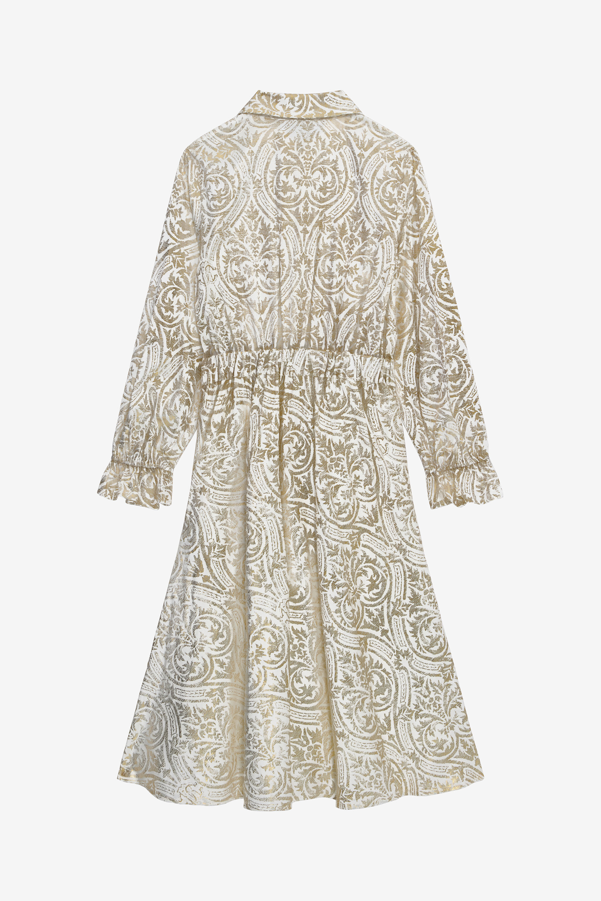 JU Gold Shirt Dress with Floral Print GOLD VJT10B-6DP28