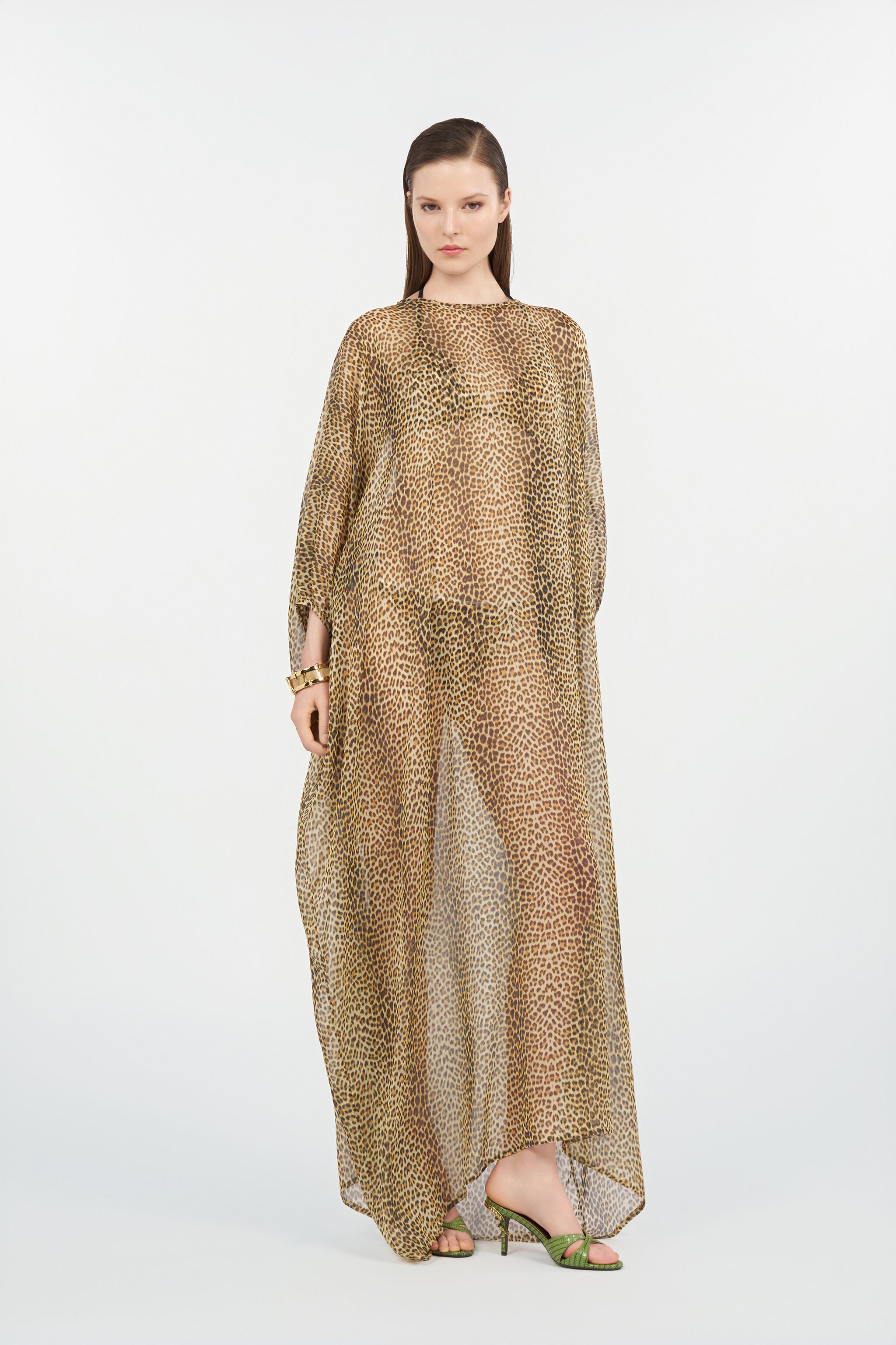 RC Caftano in Seta Baby Jaguar BROWN WQW016-HNR31