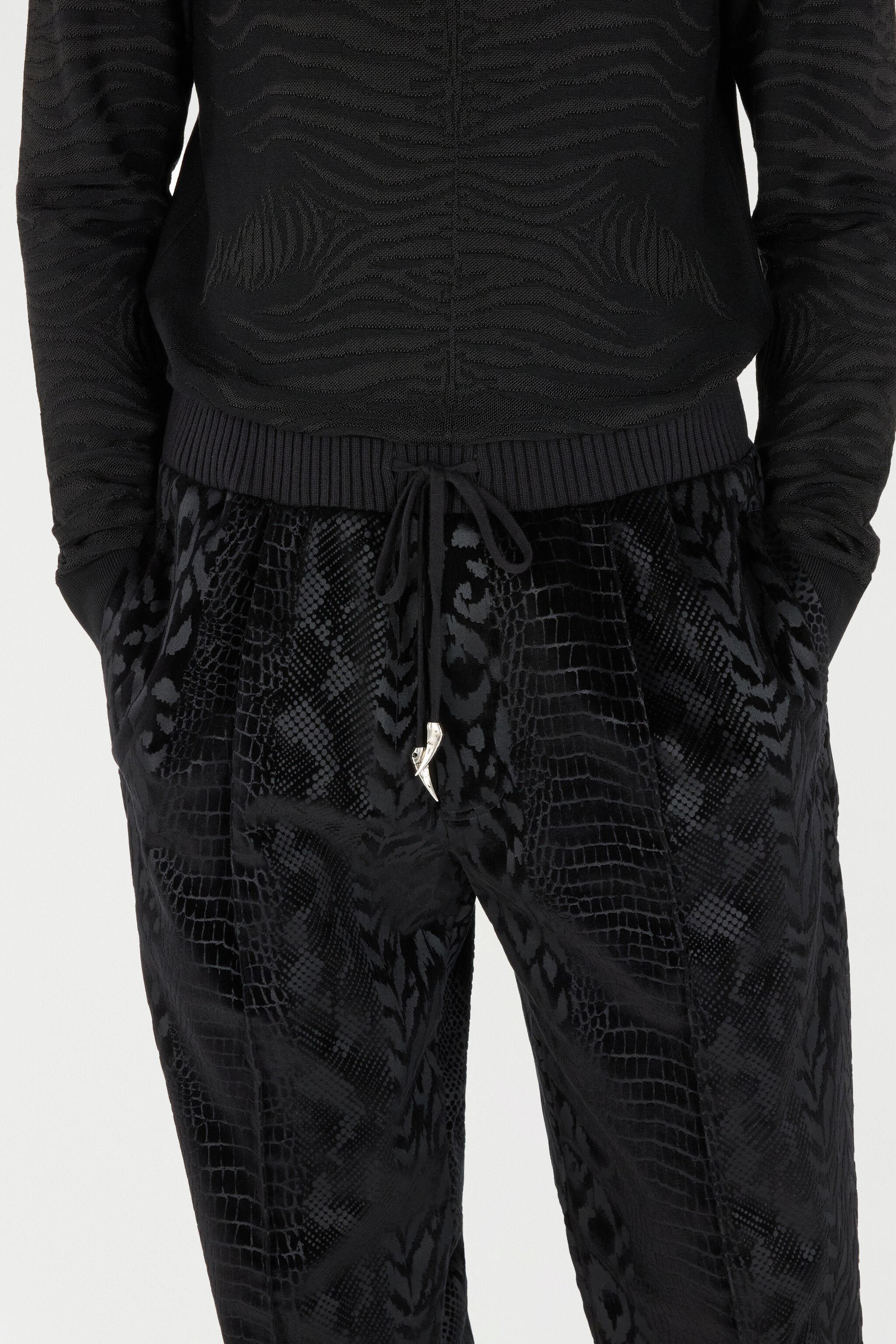 RC Pantalon Avec Motifs Animaliers Noir URT25Y-CJ007