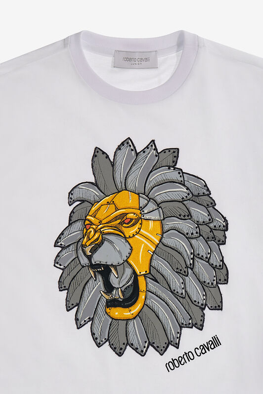 JU T-shirt with Logo and print White SJT637-JD001