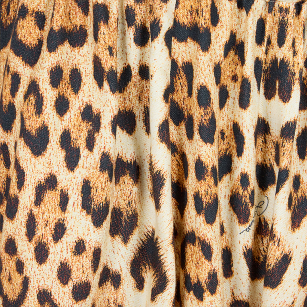 RC Shirt Dress with Jaguar Skin Print Brown VKT144-LXP73