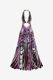 RC Ray of Paradise Print Silk Maxi Dress MULTICOLOR XKT158-CTM33