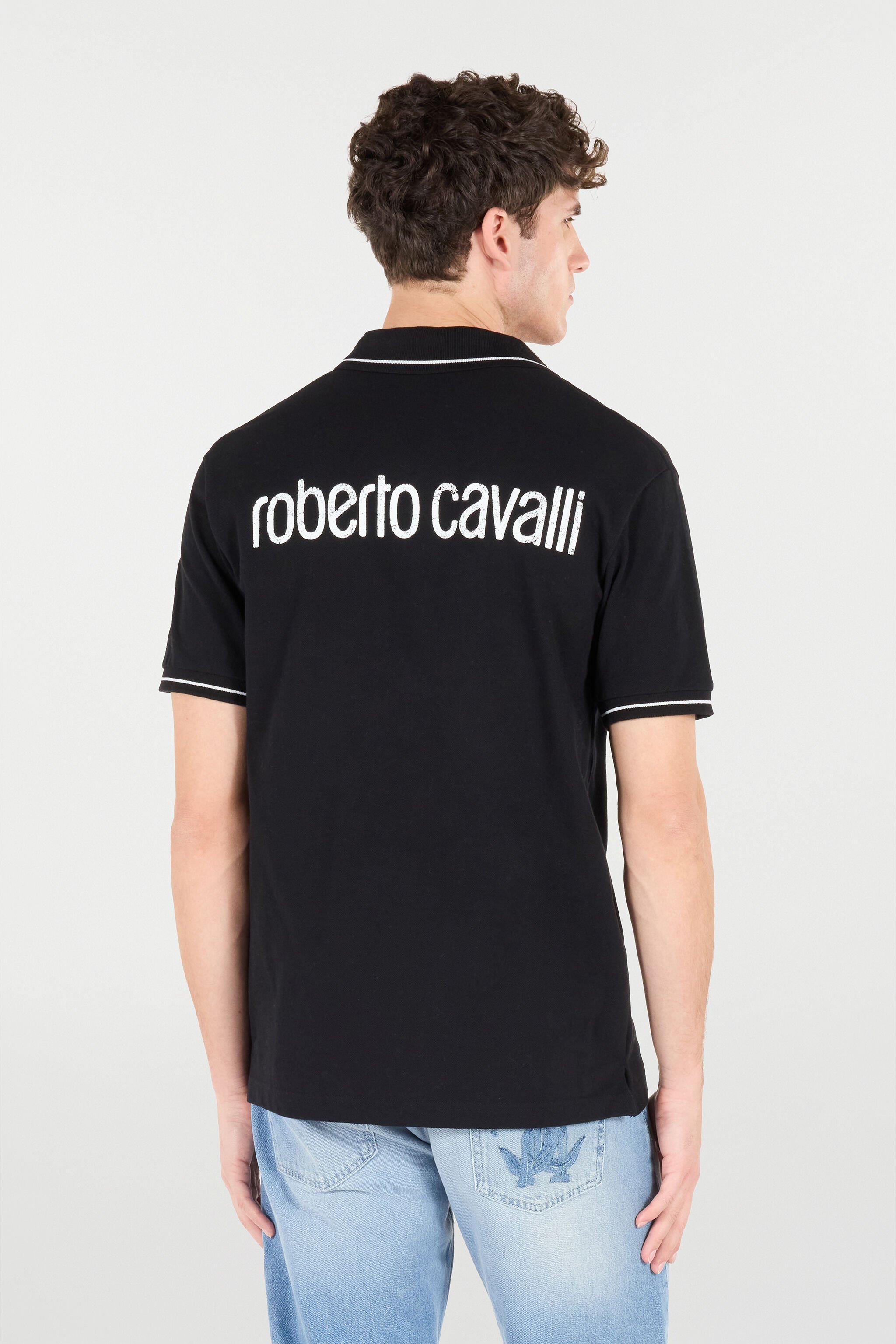 RC Polo With RC Monogram And Logo Black POT64B-KB001