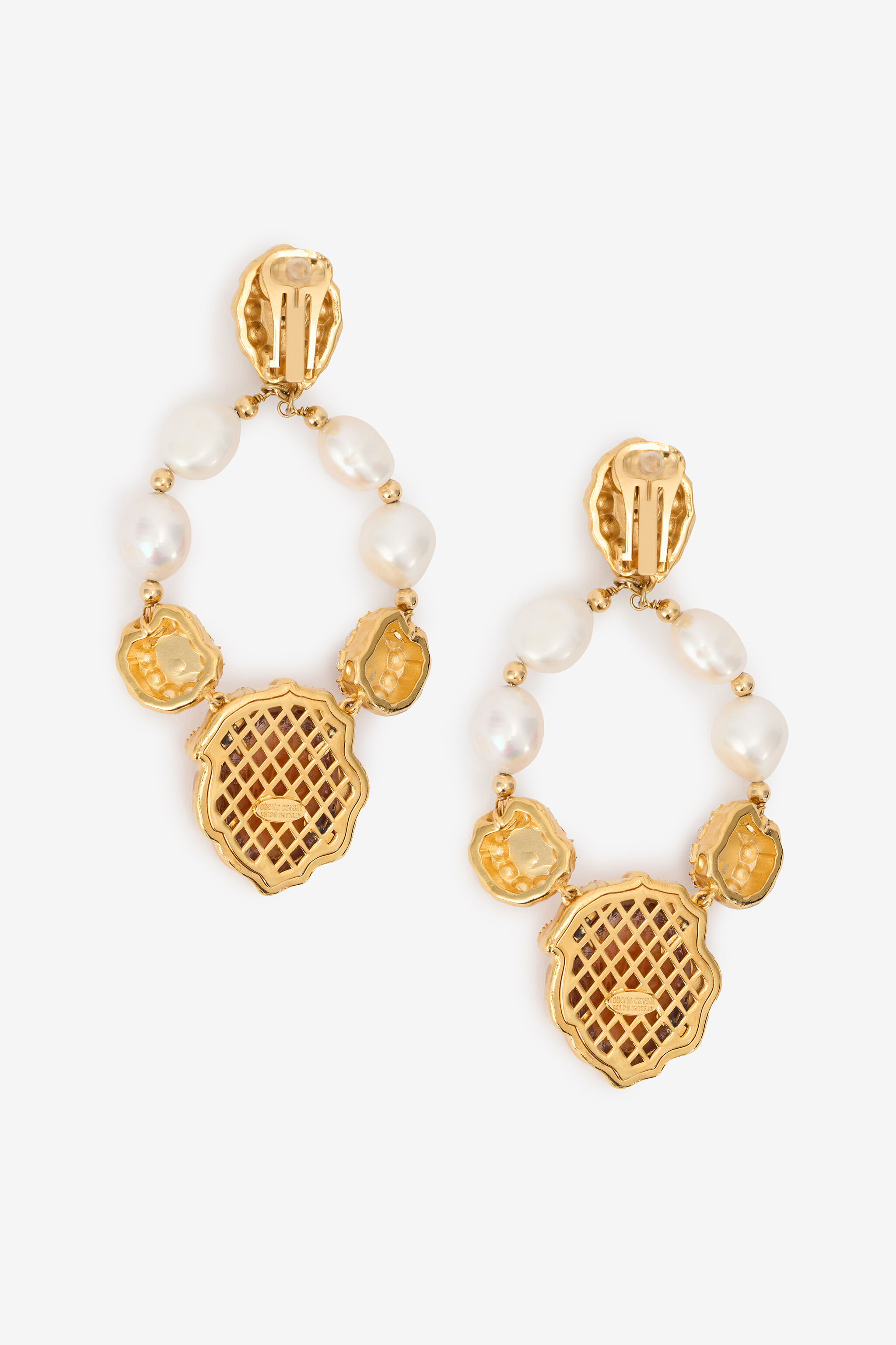RC Pendientes De Lámpara Dorados ORO/TOPAZIO/BIANCO VWG014-AM081