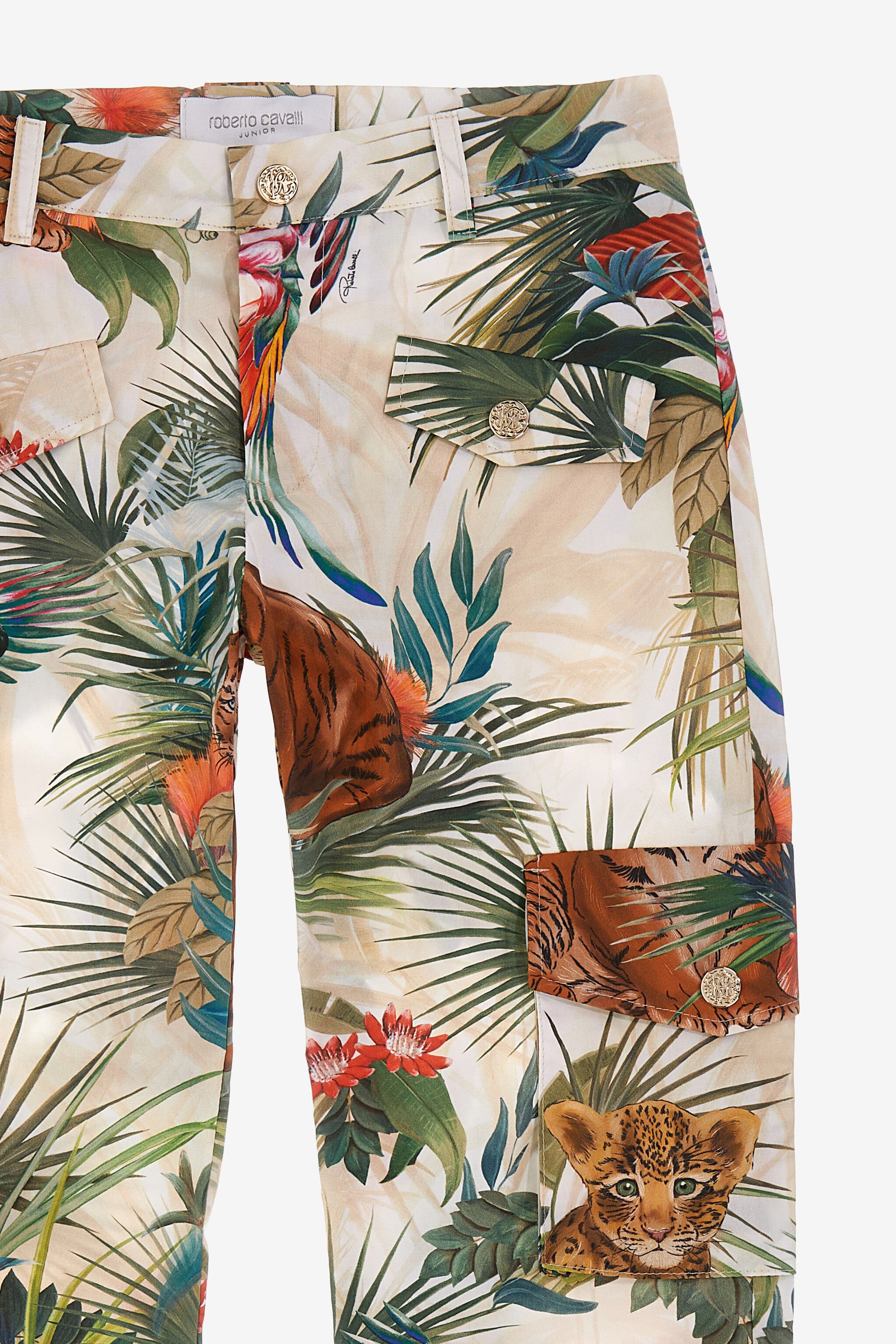 JU Jungle Skin print pants Green SJT251-7MI96