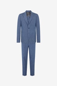 RC Blue Tailored Linen Suit LIGHT BLUE QOT40P-1NO01