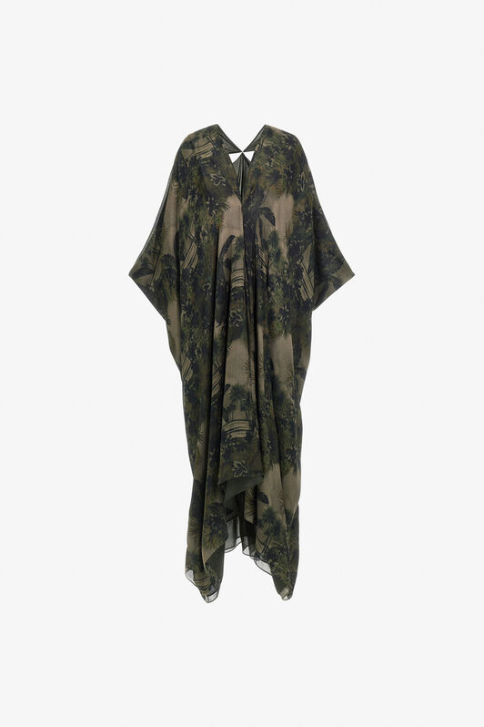 RC Hawaii Green print Kaftan Dark green SKT181-CTI84