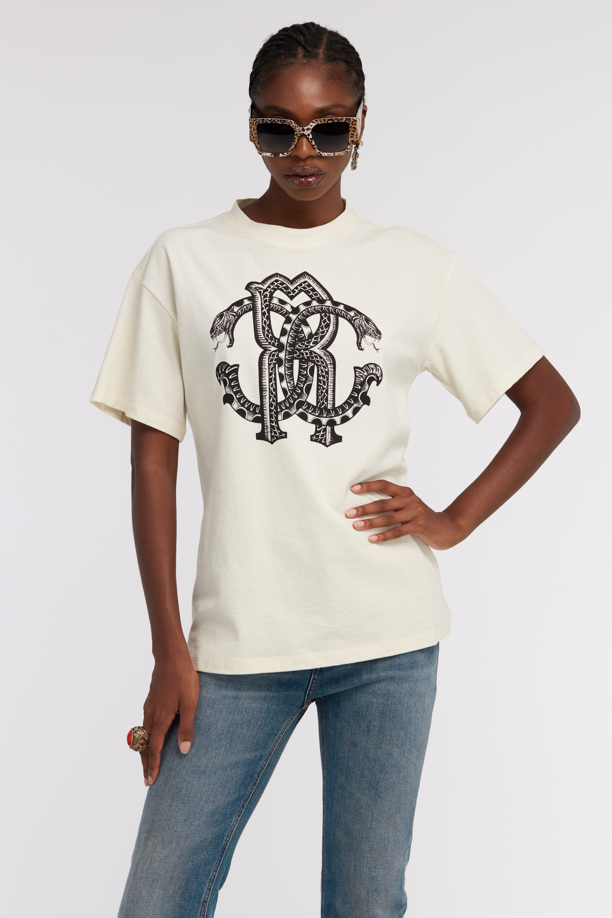 RC Monogram RC t-shirt Ivory SKT61A-JD062