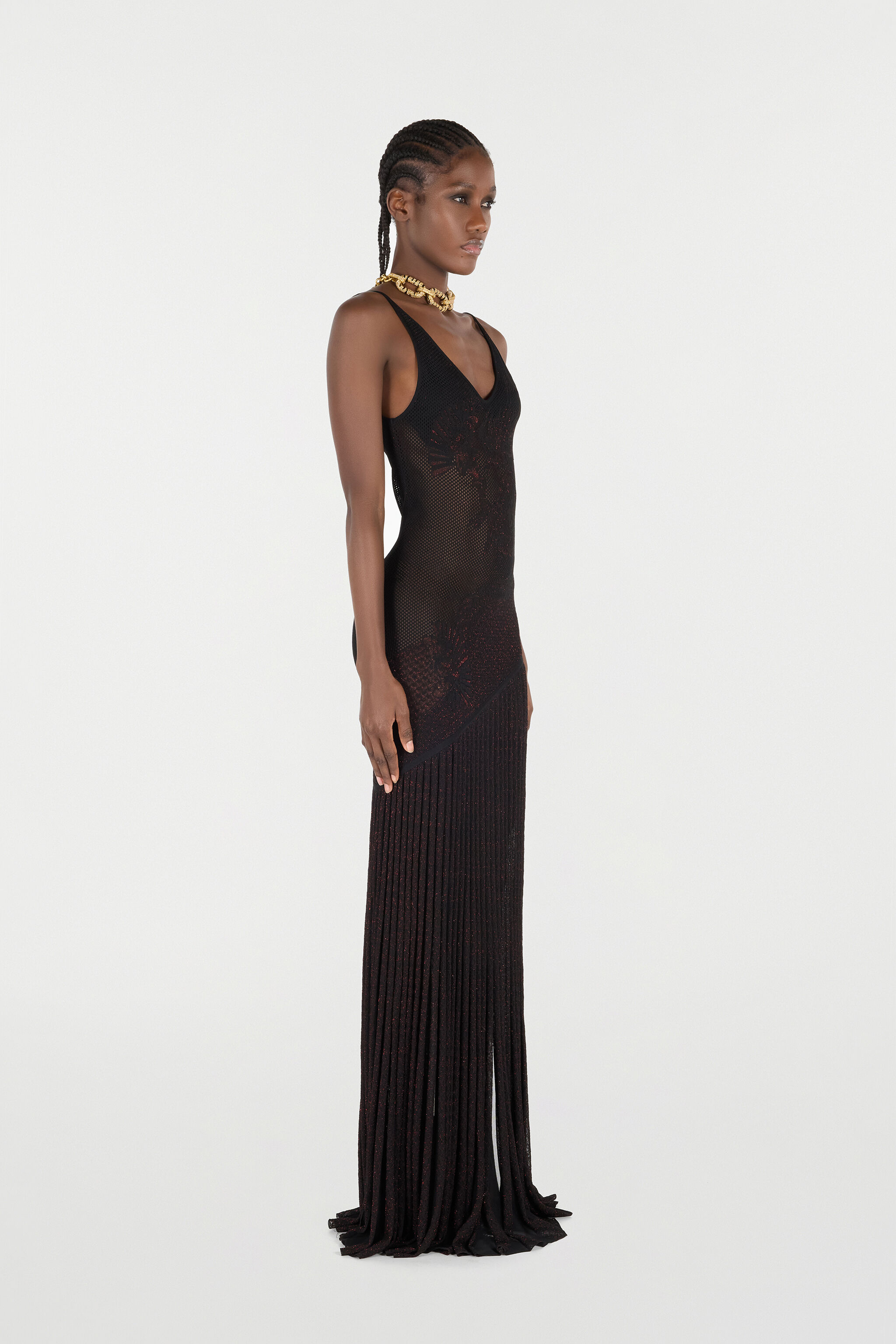 RC Long Dress with Dragon Noir VQM107-MO010