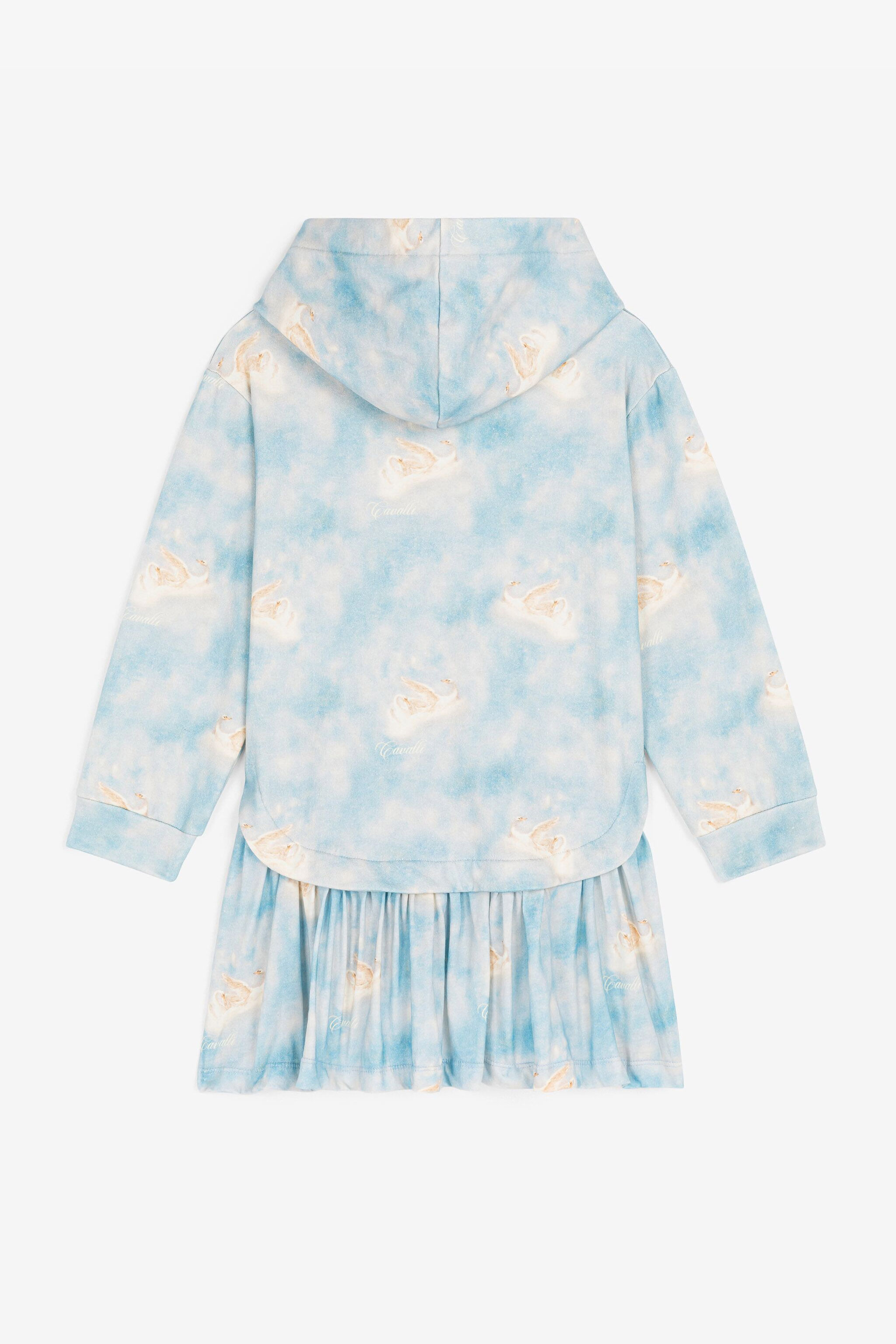 JU Wild Leda-Print Sweatshirt Dress Light blue RJT10X-5OI04