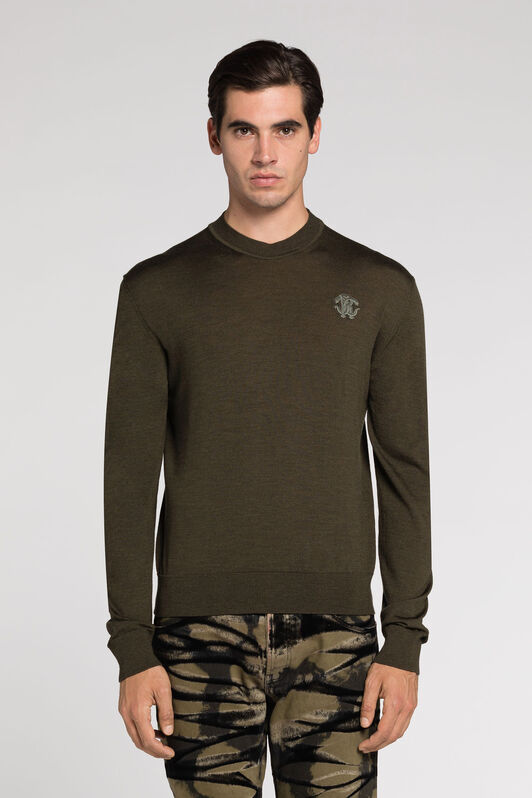 RC RC Monogram Wool Sweater RC RC Monogram Wool Sweater ALMOND RRM610-MQ001