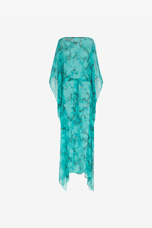 RC Kaftan-Kleid mit Marmor-Print Hellblau RKT180-CZH62