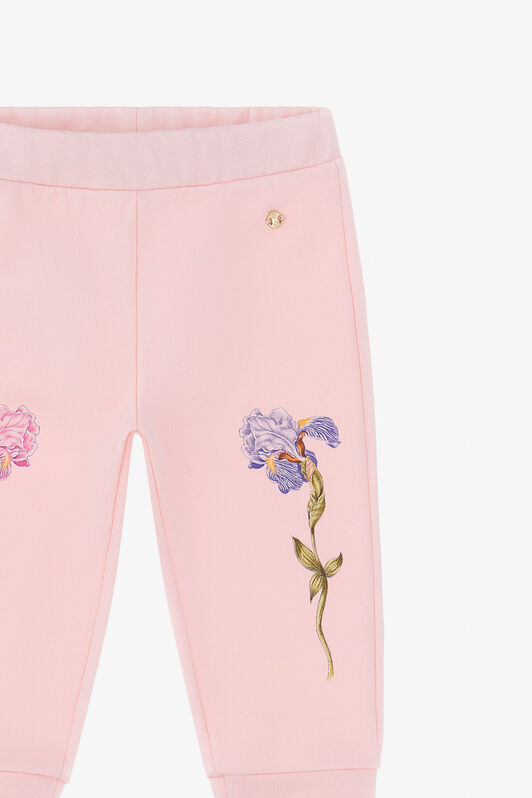 JU Jogger De Algodón Con Flores Rosa TJT203-CF050