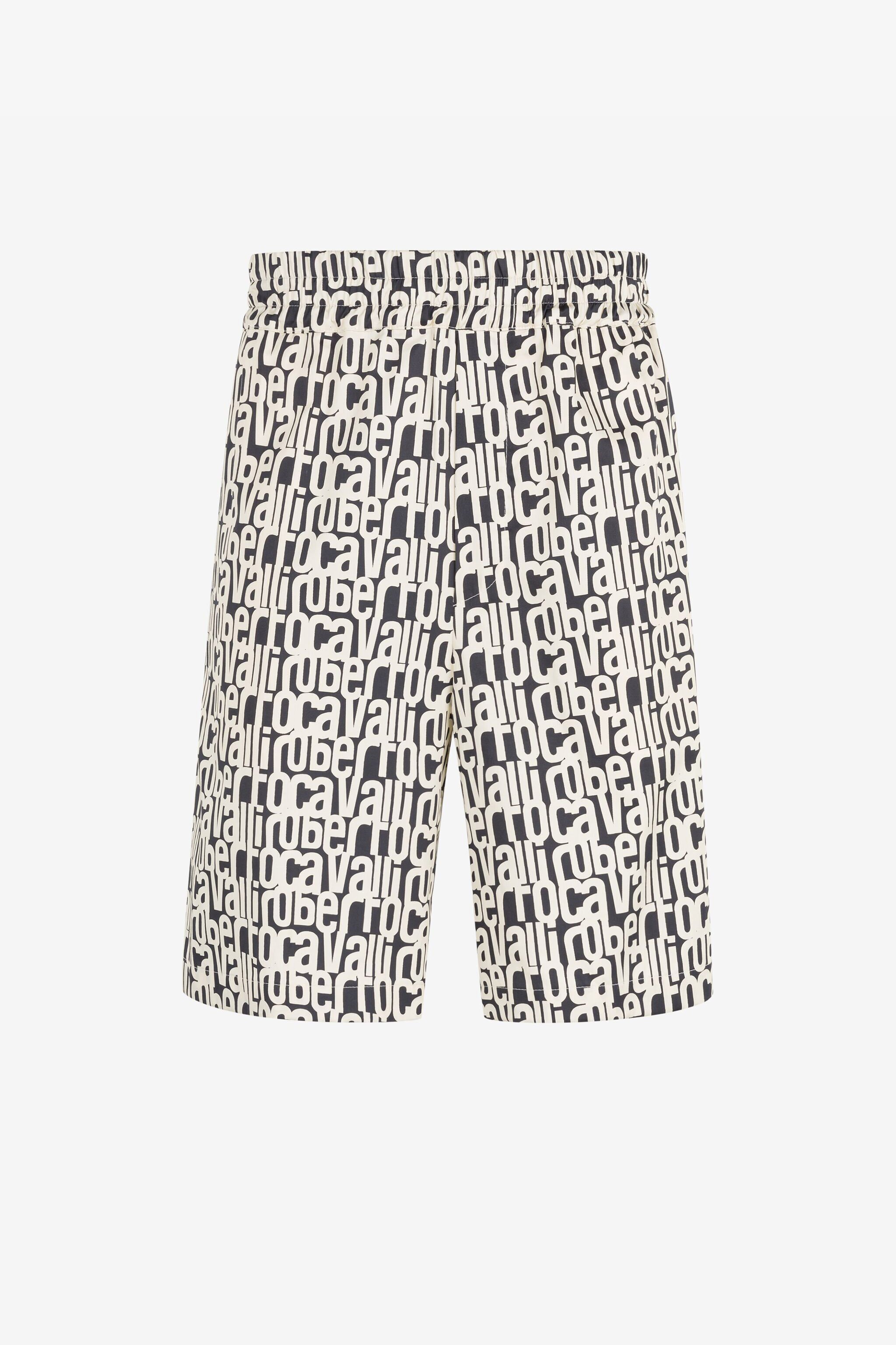 RC Logo-Print Cotton Shorts Black/White RRT241-1Z020