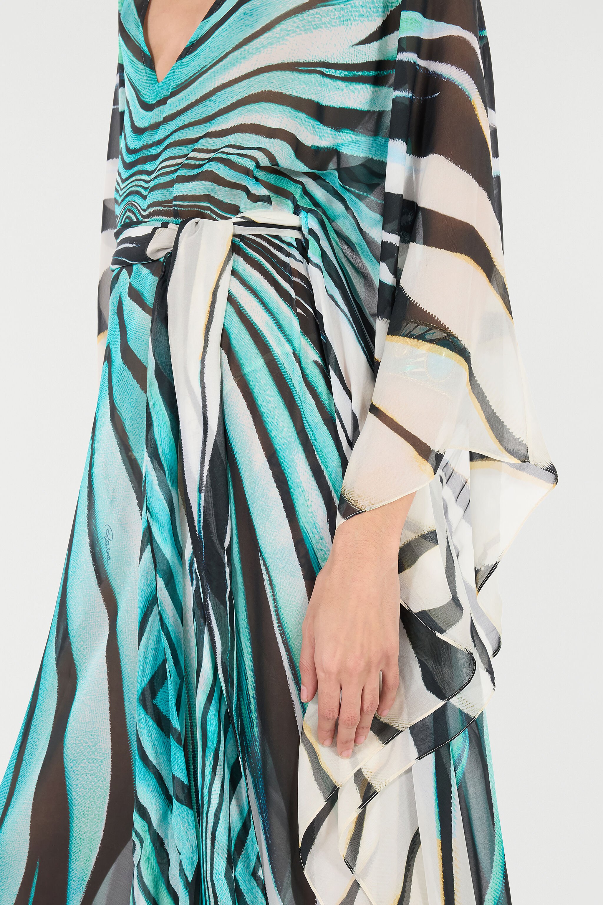 RC Ray Of Sea Print Kaftan Light blue VKW011-HNM33